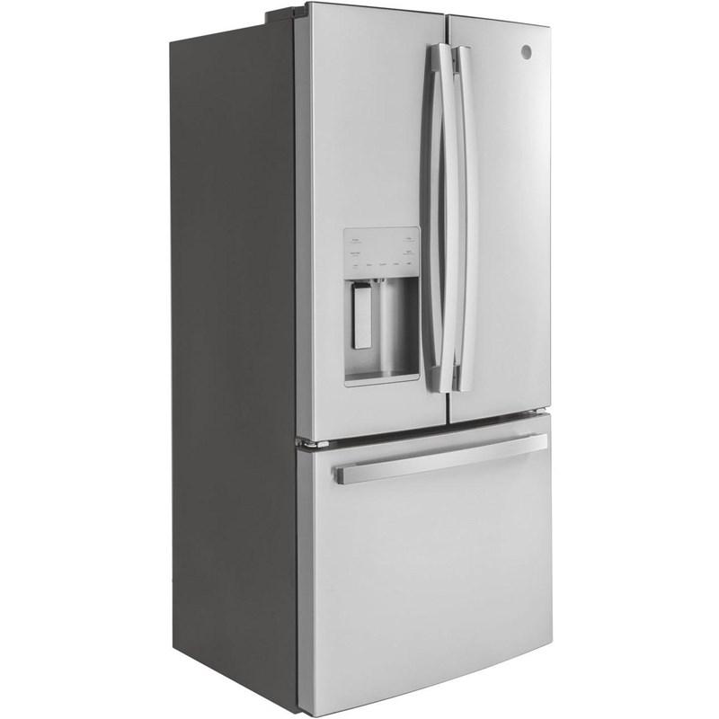33-inch, 17.5 cu.ft. Counter-Depth French 3-Door Refrigerator with External Water and Ice Dispensing System (GYE18JYLFS)