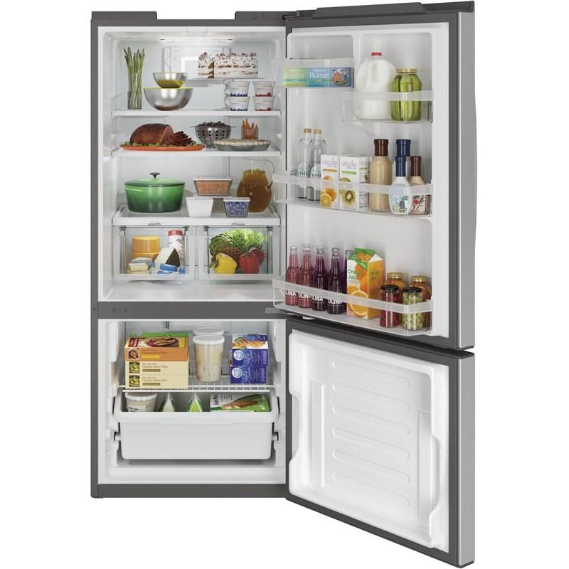 30-inch, 21 cu.ft. Freestanding Bottom Freezer with LED Lighting (GBE21DYKFS)