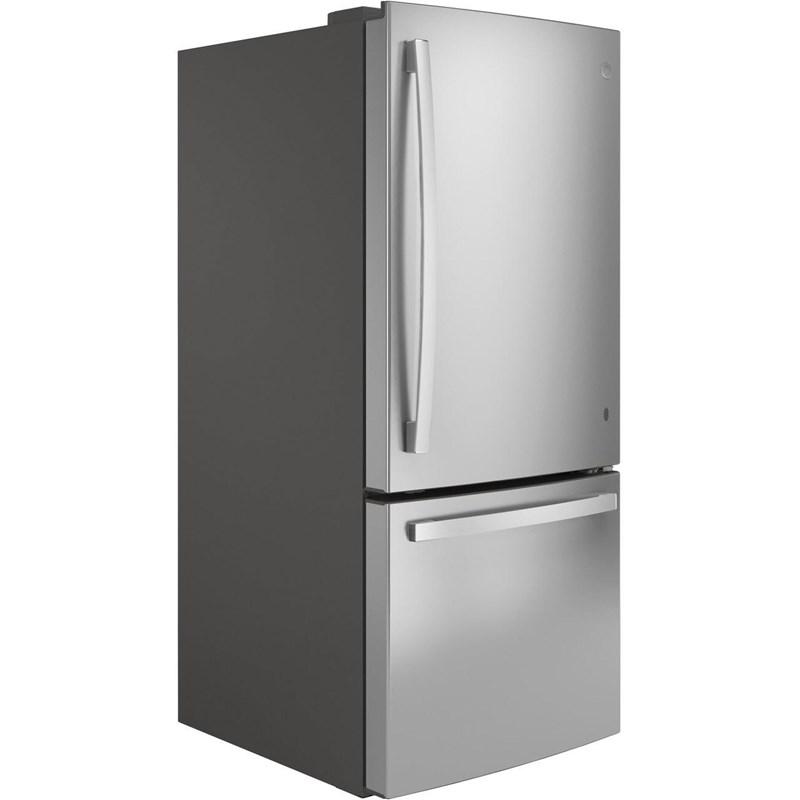 30-inch, 21 cu.ft. Freestanding Bottom Freezer Refrigerator with Interior Ice Maker (GDE21EYKFS)