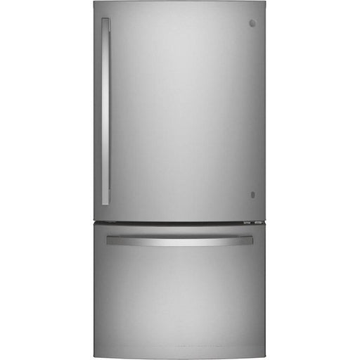 33-inch, 24.8 cu.ft. Freestanding Bottom Freezer Refrigerator with Interior Ice Maker (GDE25EYKFS)