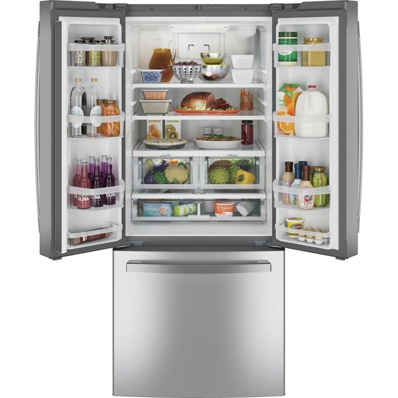 30-inch, 20.8 cu.ft. Freestanding French 3-Door Refrigerator with Interior Ice Maker (GNE21FYKFS)