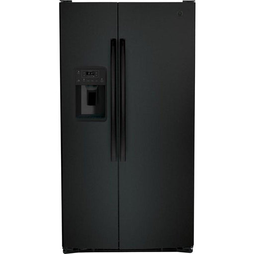36-inch 25.3 cu.ft. Freestanding Side-by-Side Refrigerator with LED Lighting (GSE25GGPBB)