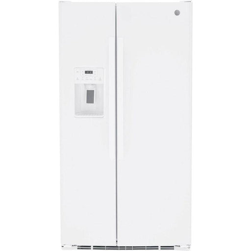 36-inch 25.3 cu.ft. Freestanding Side-by-Side Refrigerator with LED Lighting (GSE25GGPWW)