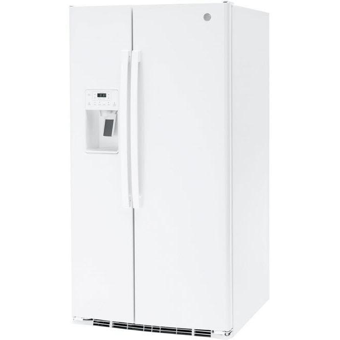 36-inch 25.3 cu.ft. Freestanding Side-by-Side Refrigerator with LED Lighting (GSE25GGPWW)