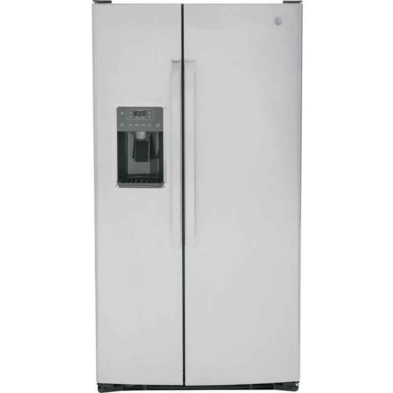 36-inch 25.3 cu.ft. Freestanding Side-by-Side Refrigerator with LED Lighting (GSE25GYPFS)
