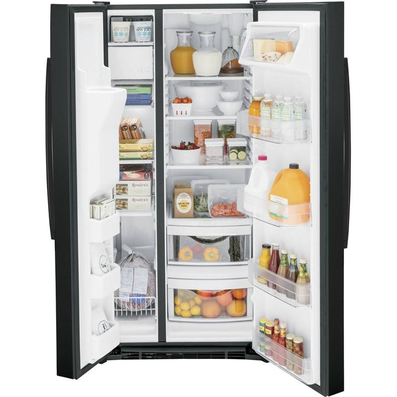 33-inch 23 cu.ft. Freestanding Side-by-Side Refrigerator with LED Lighting (GSE23GGPBB)