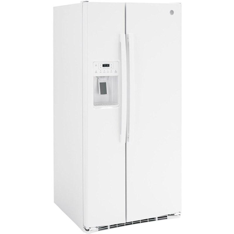 33-inch 23 cu.ft. Freestanding Side-by-Side Refrigerator with LED Lighting (GSE23GGPWW)