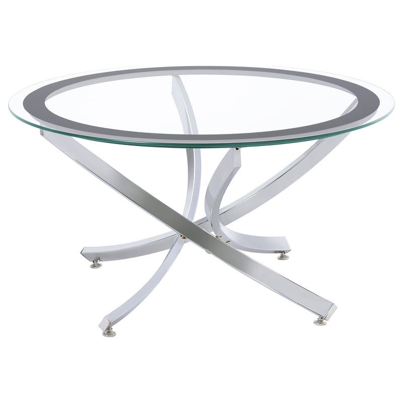 Brooke Round Coffee and End Table Set Brass