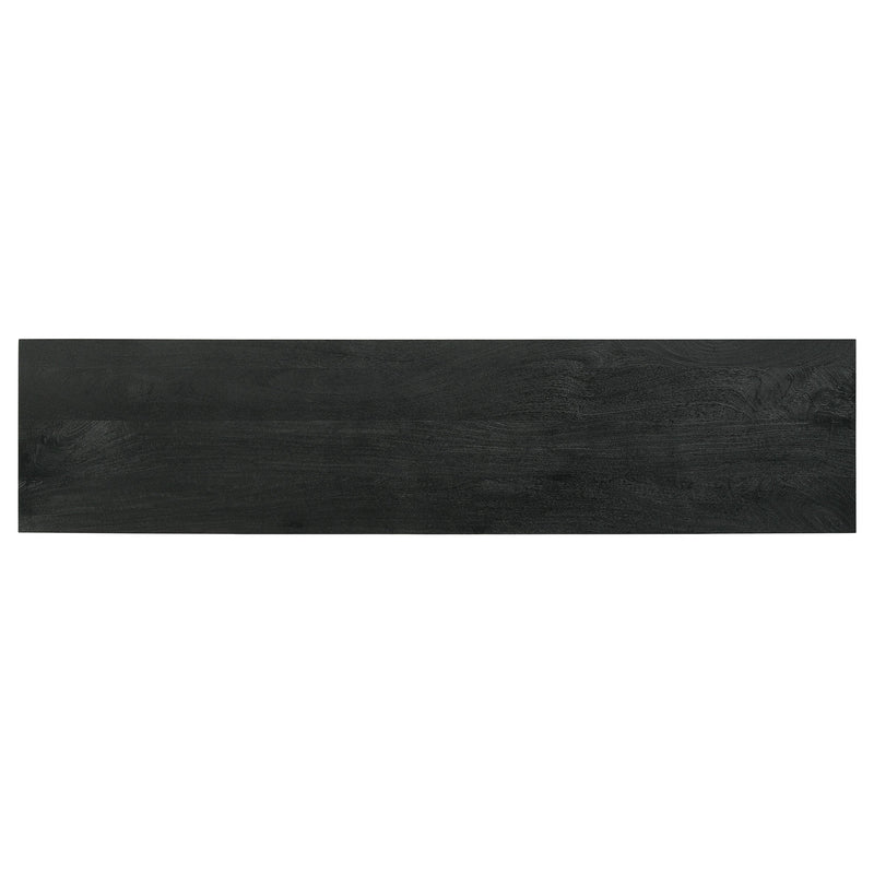 Marsden 2-door Mango Wood 70-inch TV Stand Charcoal Black