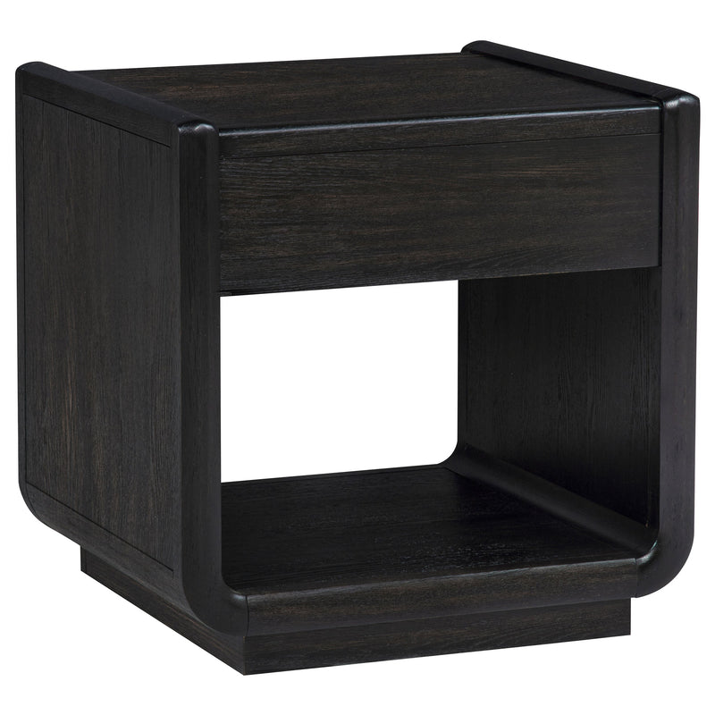 Leandro 1-drawer Wood Occasional Side End Table Burnished Black