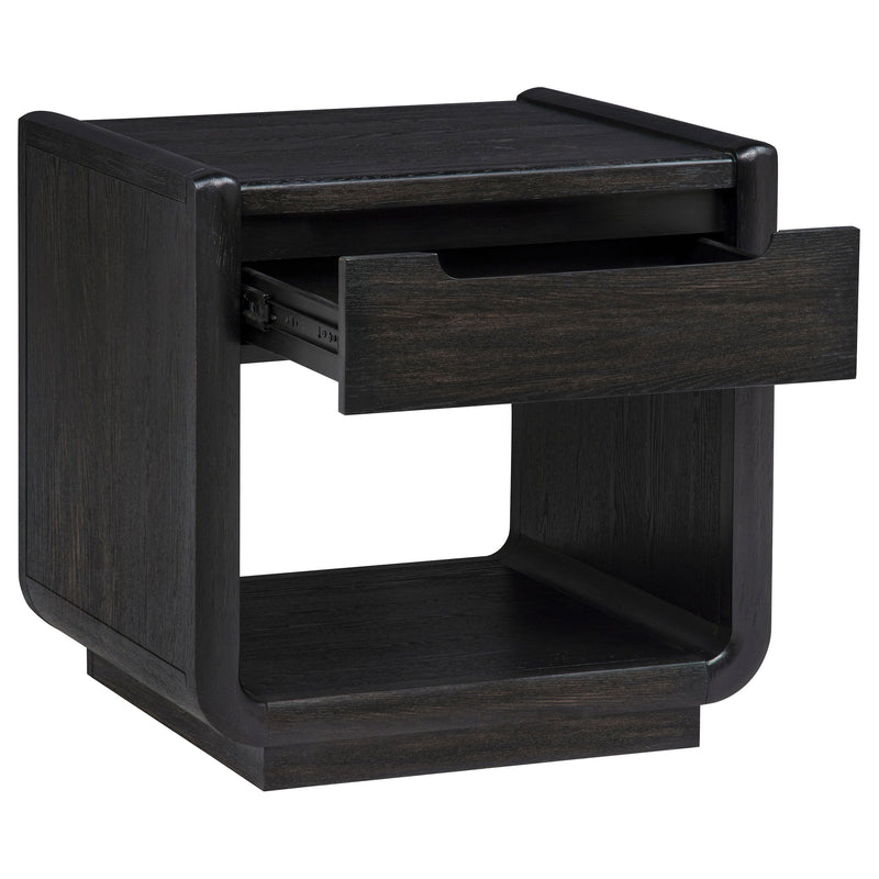 Leandro 2-drawer Wood Cocktail Coffee Table Burnished Black
