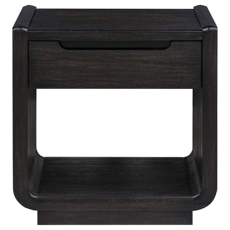 Leandro 2-drawer Wood Cocktail Coffee Table Burnished Black