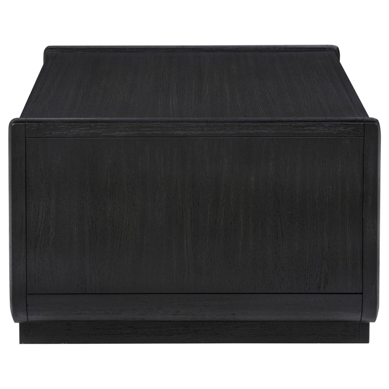Leandro 2-drawer Wood Cocktail Coffee Table Burnished Black