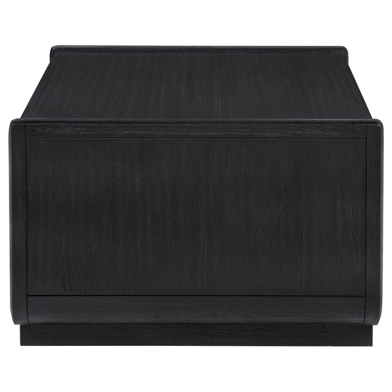 Leandro 2-drawer Wood Cocktail Coffee Table Burnished Black