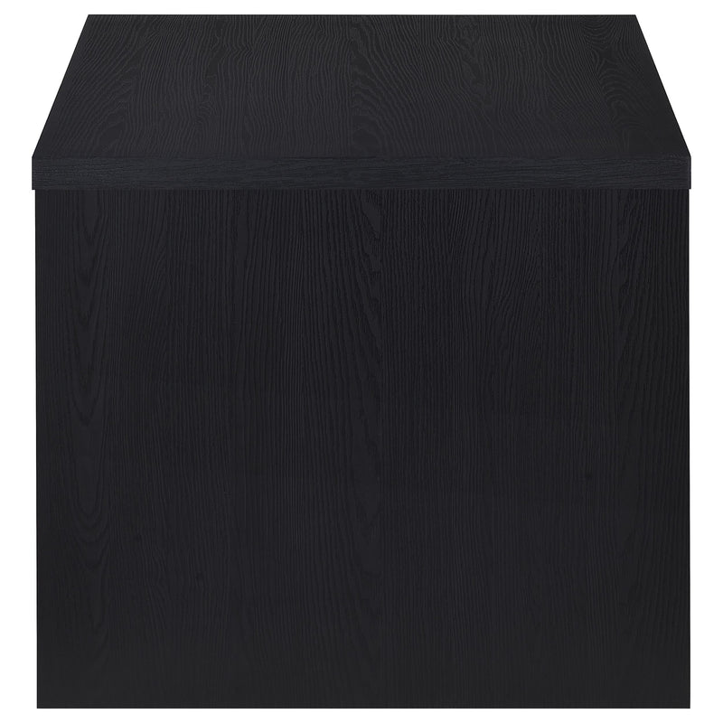 Knapp Engineered Wood Square Side End Table Black