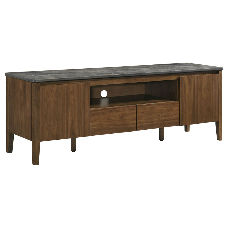 Bradley 63-inch 2-Door SmartTop TV Stand Grey and Natural