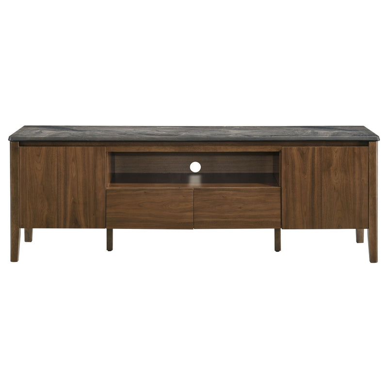 Bradley 63-inch 2-Door SmartTop TV Stand Grey and Natural