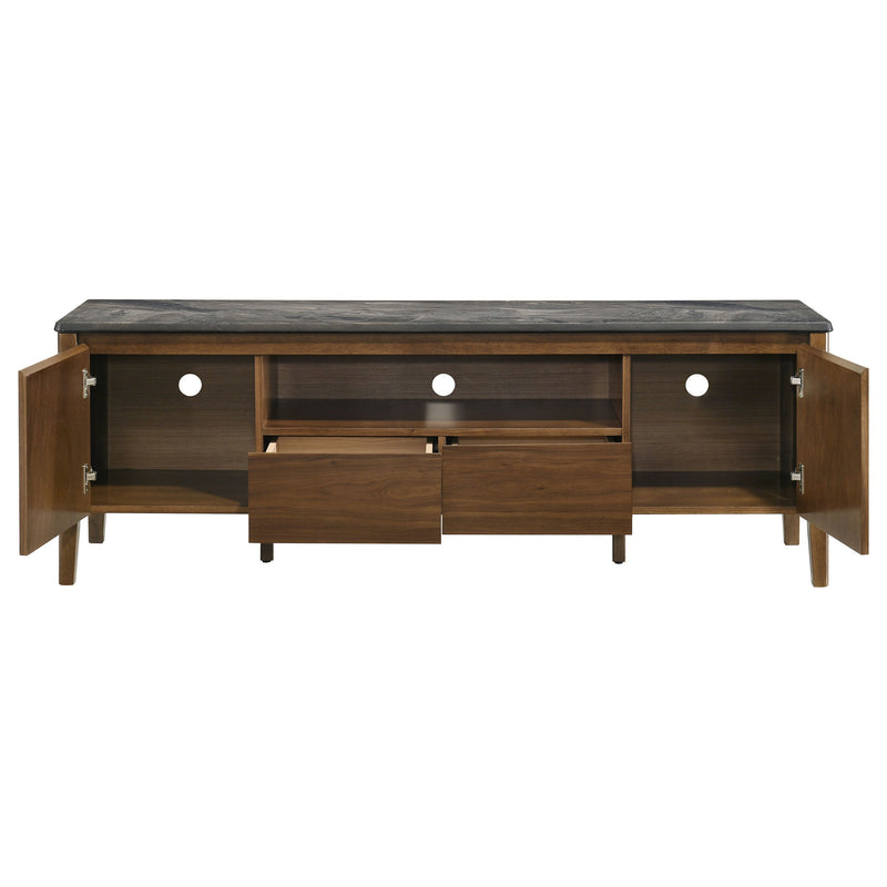 Bradley 63-inch 2-Door SmartTop TV Stand Grey and Natural