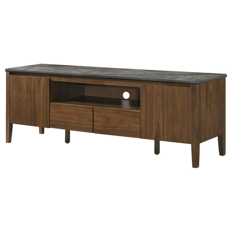 Bradley 63-inch 2-Door SmartTop TV Stand Grey and Natural