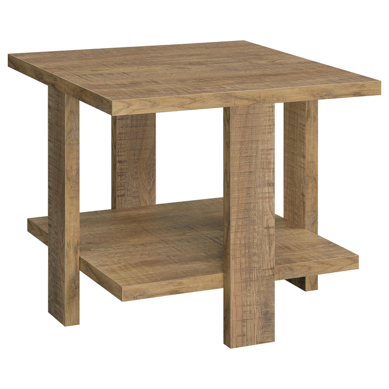 Dawn Round Coffee and End Table Set Mango Brown