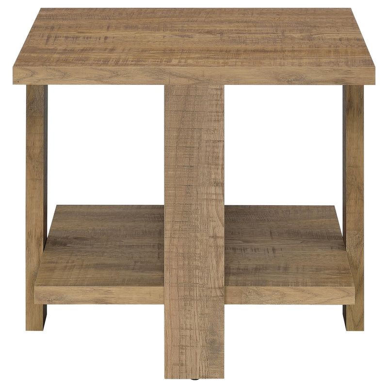 Dawn Round Coffee and End Table Set Mango Brown