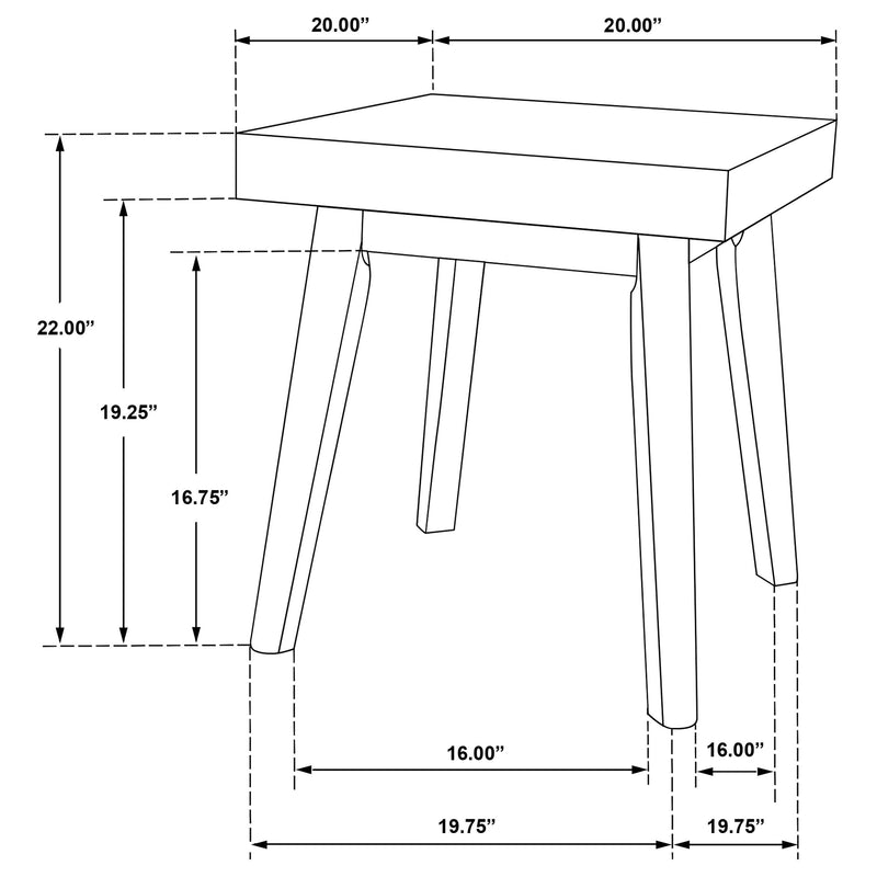 Westerly Square Coffee and End Table Set Walnut