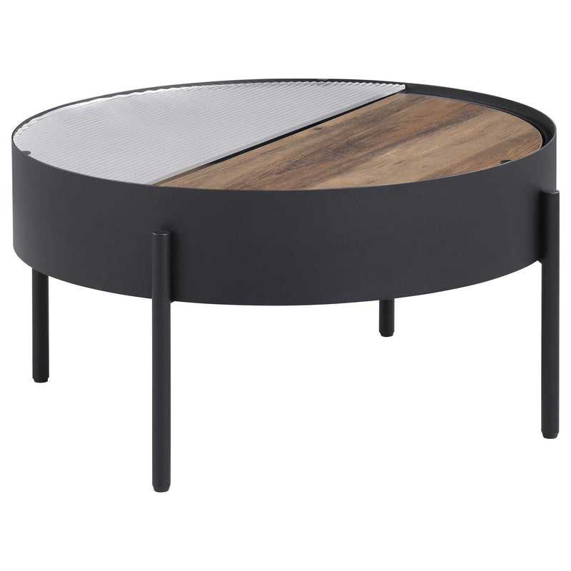 Ozella Round Coffee and End Table Set Sandy