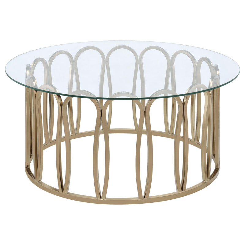 Monett Coffee and End Table Set Chocolate Chrome