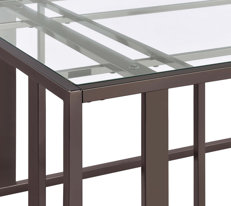 Adri Rectangular Glass Top Coffee Table
