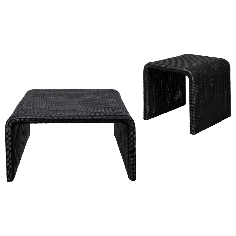 Cahya Rattan Coffee and End Table Set