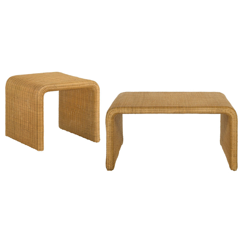 Cahya Rattan Coffee and End Table Set