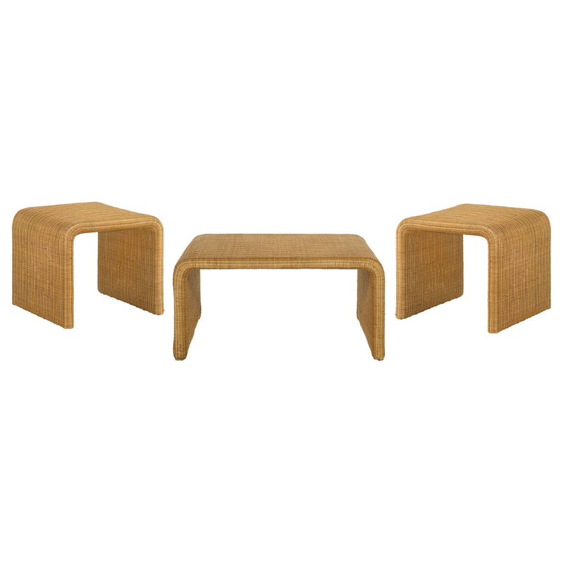 Cahya Rattan Coffee and End Table Set