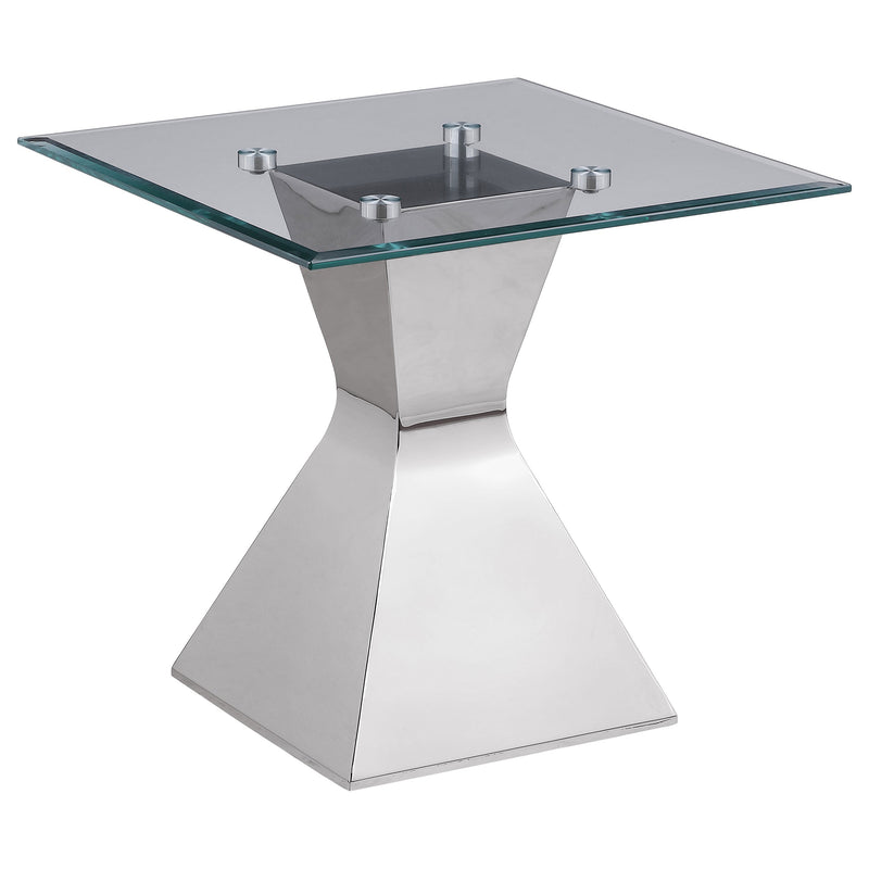 Jenny Rectangular Coffee and End Table Set Chrome