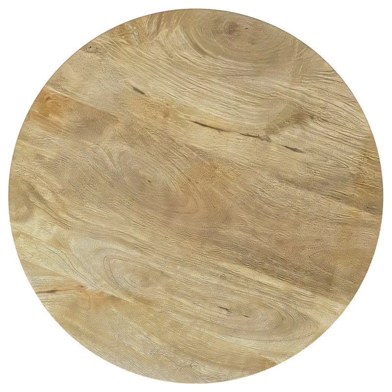 Touhy Round Coffee and End Table Set Natural Mango