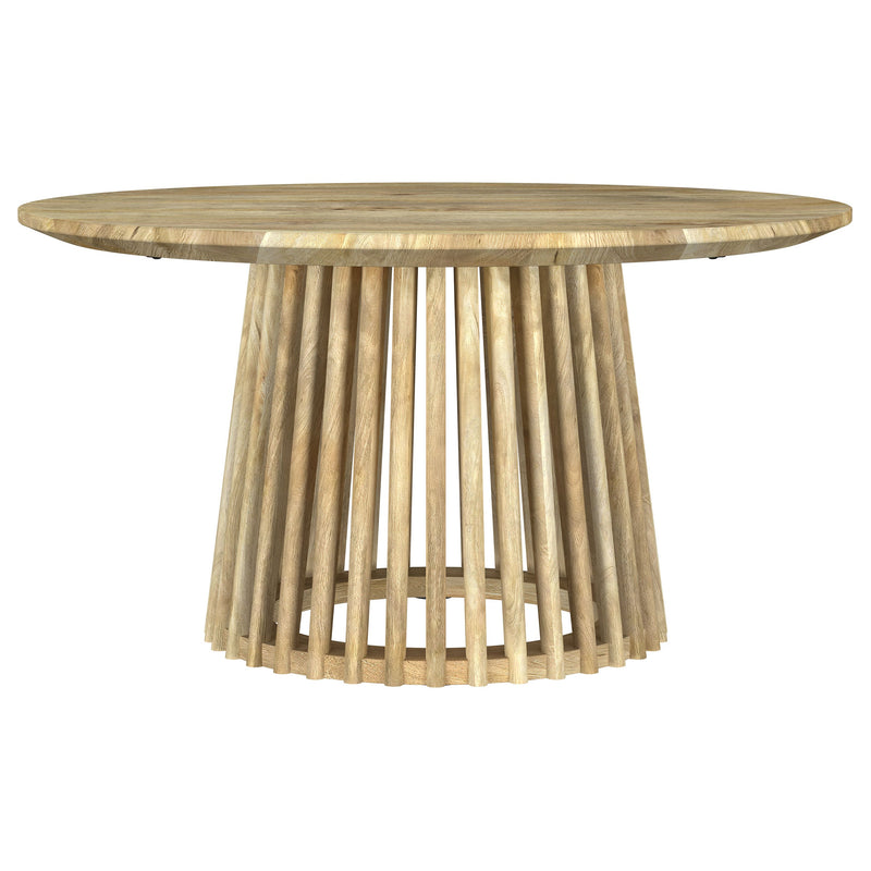 Touhy Round Coffee and End Table Set Natural Mango