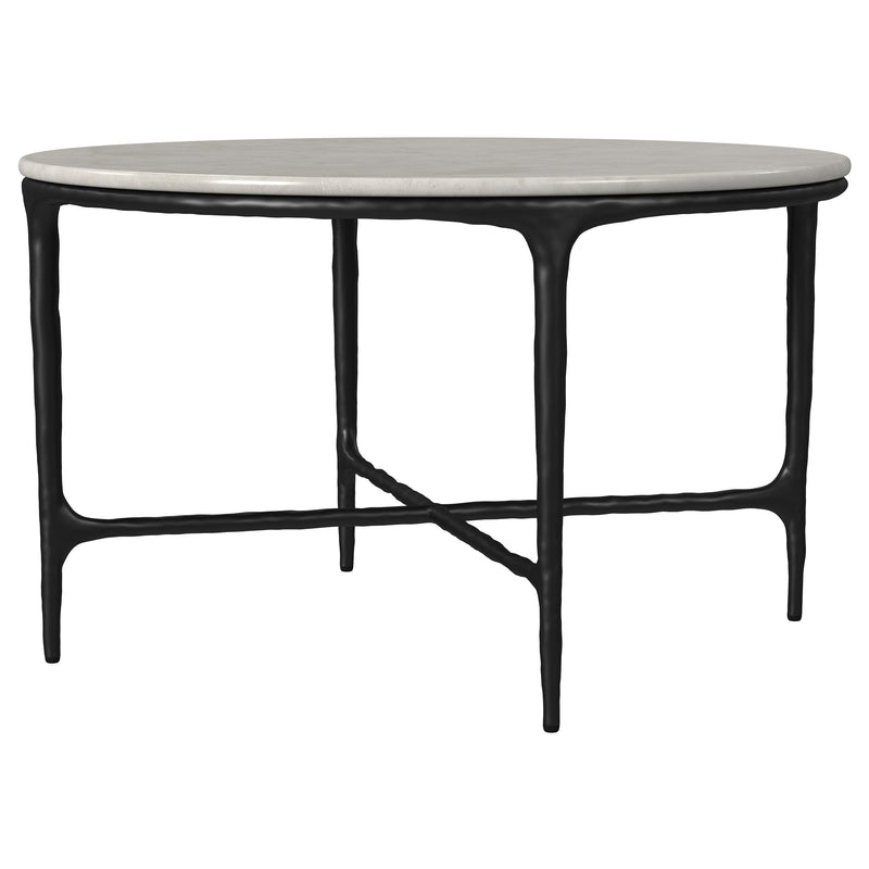 Hermas Round Marble Coffee and End Table Set