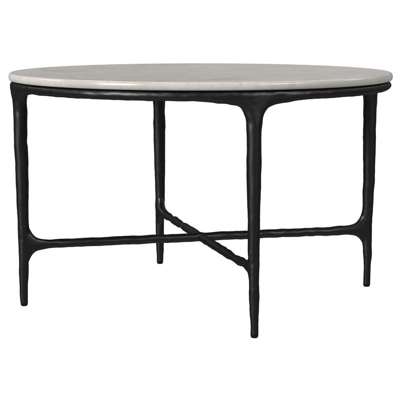 Hermas Round Marble Coffee and End Table Set