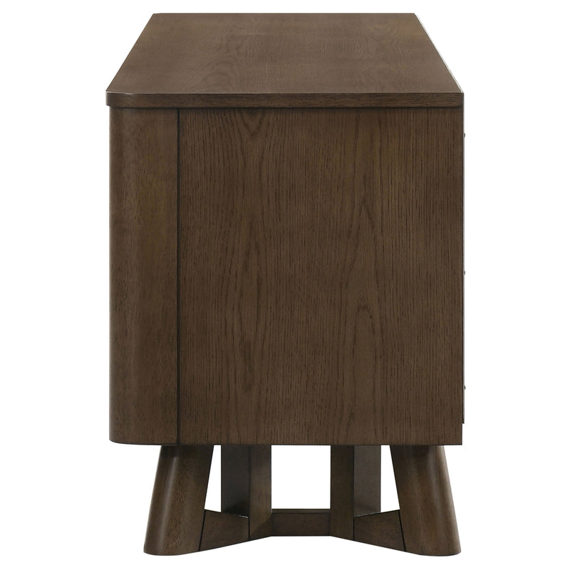 Trotter 71-inch 4-Door Wood TV Stand Media Console Brown