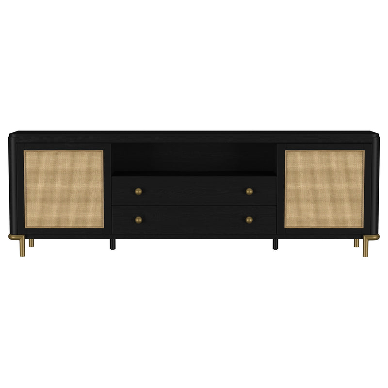 Arini Rattan Cane 2-door TV Stand Media Console