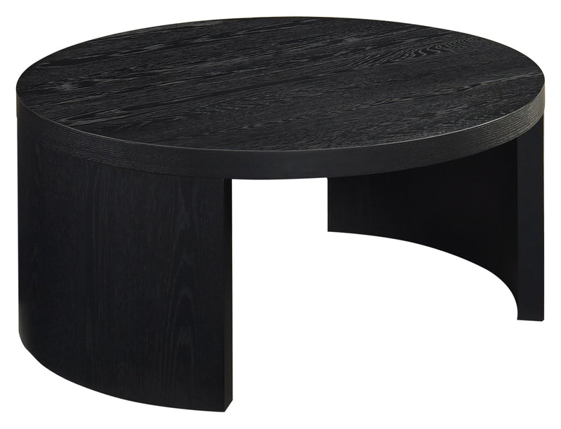 Sweeney 39-inch Round Wood Occasional Cocktail Coffee Table Dark Walnut
