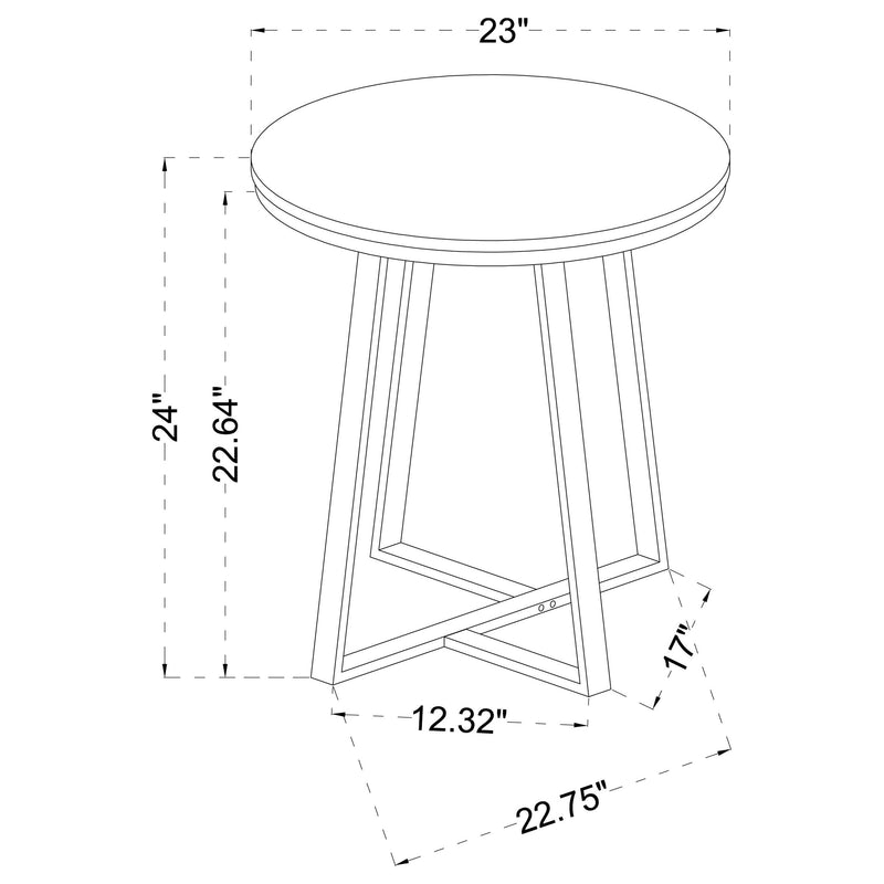 Hugo Coffee and End Table Set Faux Marble