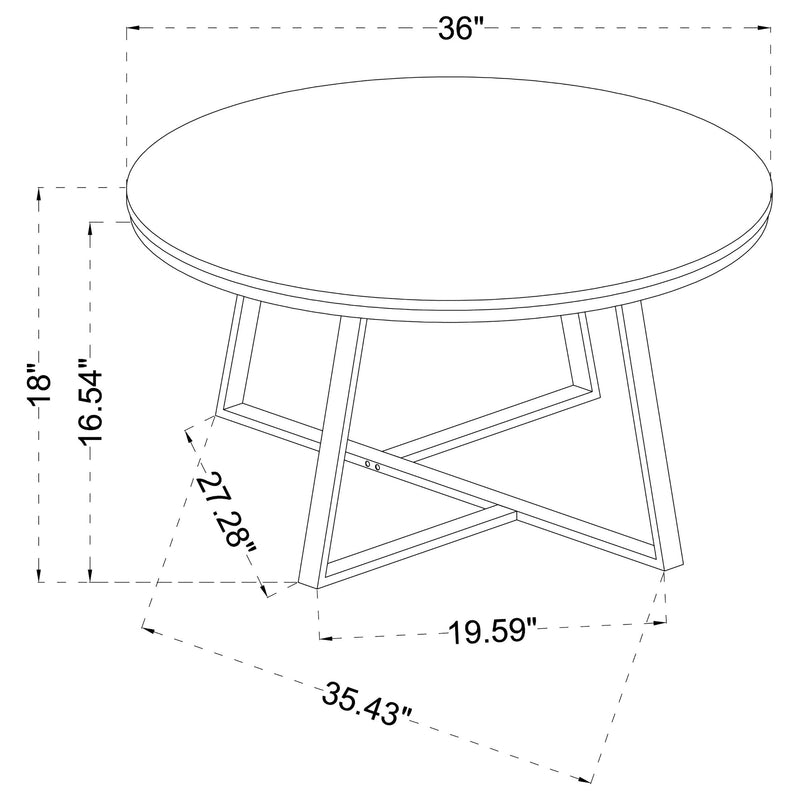 Hugo Coffee and End Table Set Faux Marble
