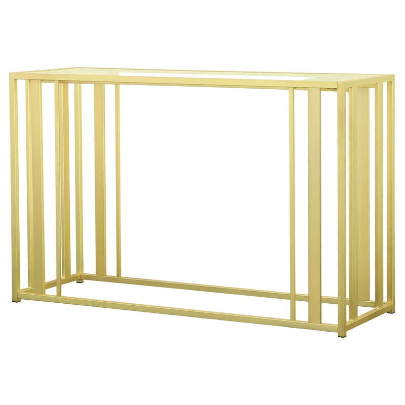Adri Glass Top Entryway Console Table