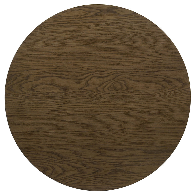 Kessler 2-piece Round Sculptural Wood Coffee Table Set Light Oak
