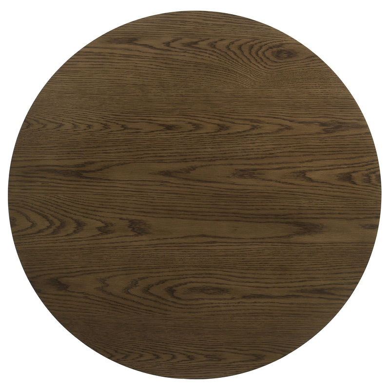 Kessler 2-piece Round Sculptural Wood Coffee Table Set Light Oak