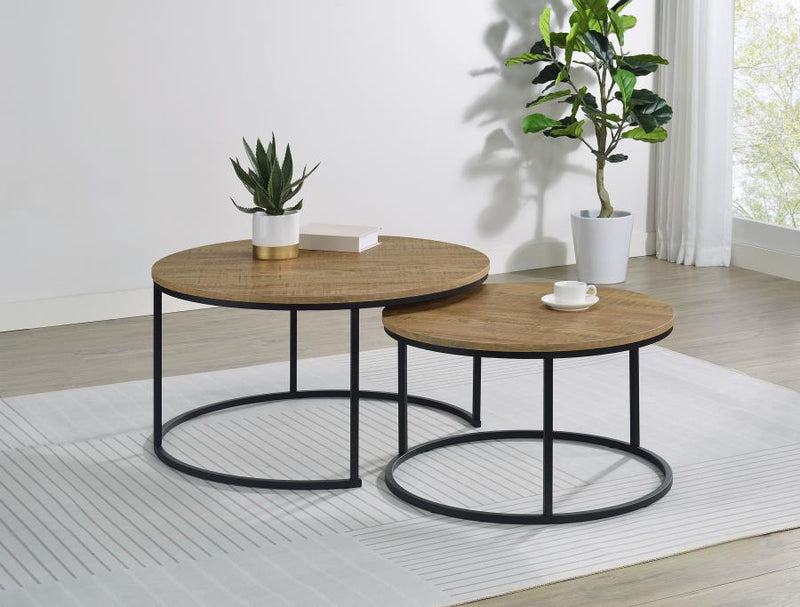 Lainey Round Faux Marble Nesting Coffee Table