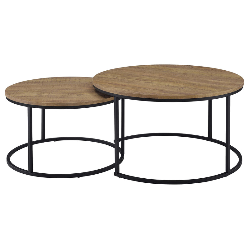 Lainey Round Faux Marble Nesting Coffee Table