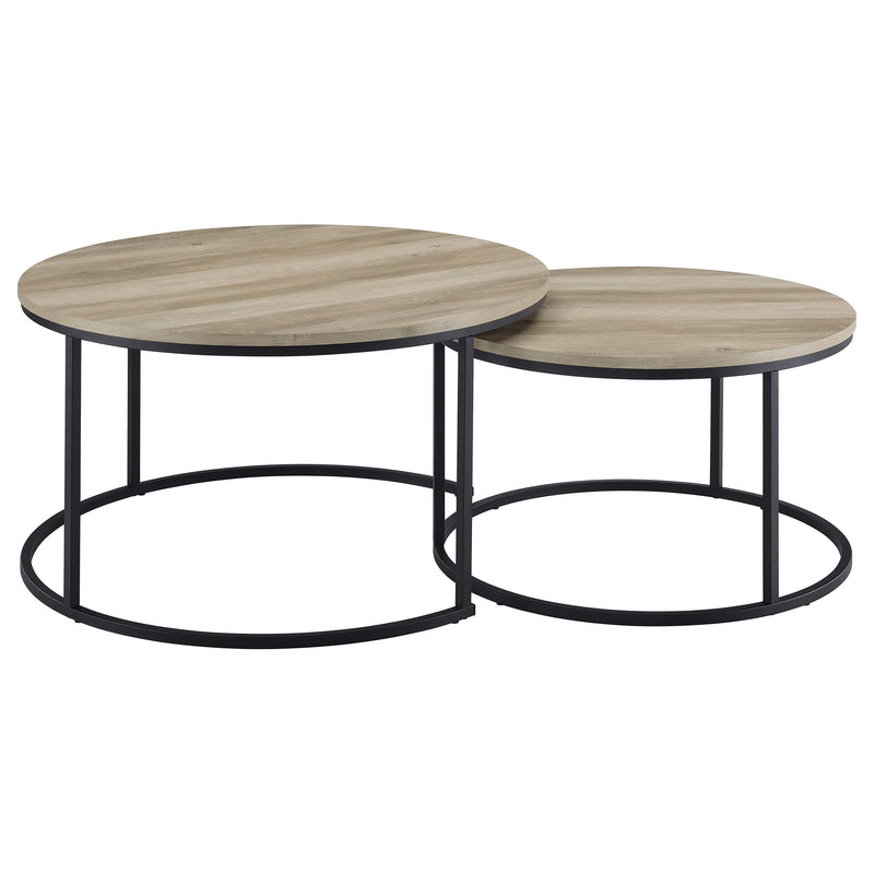 Lainey Round Faux Marble Nesting Coffee Table