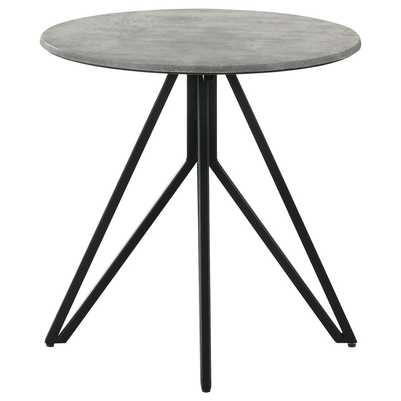 Hadi Round SmartTop Coffee and End Table Set Cement