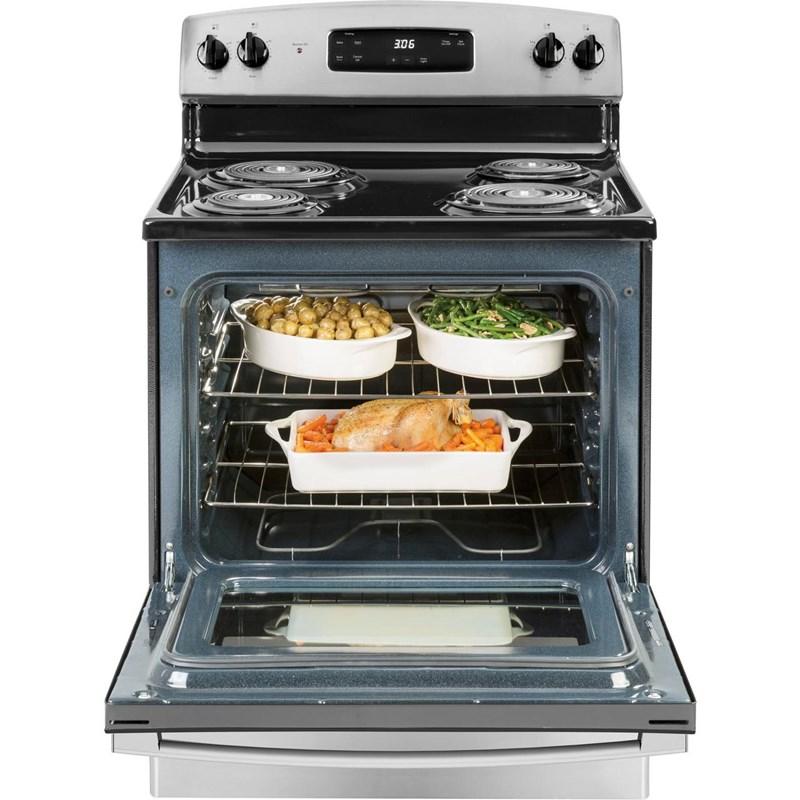 30-inch Freestanding Electric Range with Sensi-Temp (JBS360RTSS)